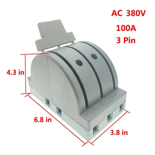 Vista 2 de 380V 100A 3 Polo Doble Tiro Fuente de Alimentación Control de Seguridad Interruptor Cuchillo Gris
