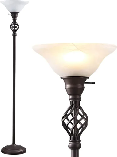 Vista 11 de GyroVu Lámpara de pie Torchiere para sala de estar, luz de lectura LED