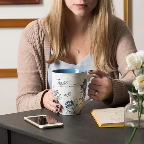 Vista 5 de Taza Mark My Words para profesor, 4-3/4 pulgadas, capacidad de 20 onzas