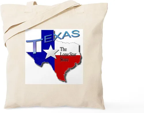 Vista 16 de CafePress Bolsa de mano de la bandera de Texas, bolsa de lona natural, bolsa de compras reutilizable
