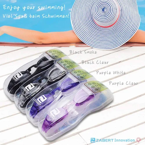 Vista 6 de Paquete de 2 gafas de natación unisex para adultos y jóvenes, W7