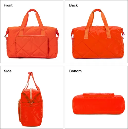 Vista 4 de Tinzonc Bolsa deportiva de gimnasio para mujer, bolsa de lona de viaje, bolsa de hombro para mujeres y niñas, viajes, gimnasio, yoga, escuela