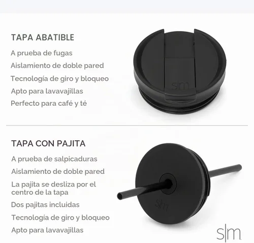 Vista 3 de Simple Modern - Vaso aislado con tapa abatible y tapa con pajilla de Los Vengadores de Marvel, botella de agua reutilizable de acero inoxidable