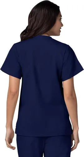 Vista 2 de Adar - Ropa quirúrgica universal para mujer - Top médico con cierre frontal