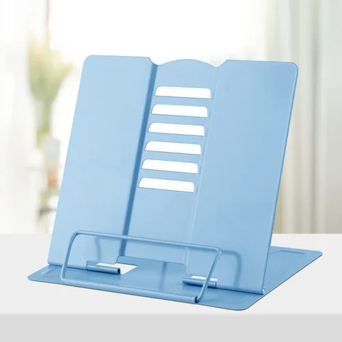 Vista 18 de Honagu Soporte de metal para libros de escritorio, soporte para libros para leer manos libres, soporte ajustable para documentos de libros