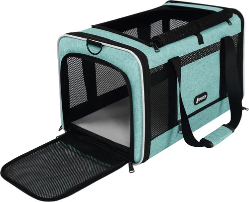 Vista 15 de GAPZER Transportador de gatos aprobado por American Airlines 18x11x11, apertura superior, resistente, suave, bolsa de transporte para mascotas