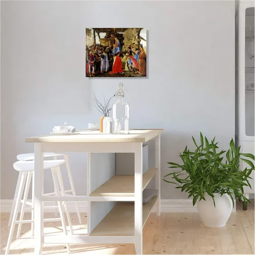 Vista 3 de A&T ARTWORK Adoración de los Reyes Magos por Sandro Botticelli The World Classic Art Reproductions, impresiones en lienzo giclée arte de pared