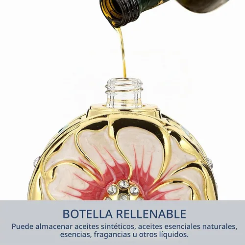 Vista 8 de Healifty - Botella de aceite esencial, botella de perfume de vidrio creativa, cosmética recargable para viajes, hogar, oficina, fiestas, bodas 0.4