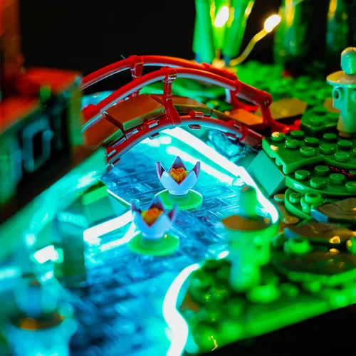 Vista 7 de Kit de iluminación LED para Lego Icons Tranquil Garden 10315, luz LED compatible con modelos de bloques de construcción Lego 10315