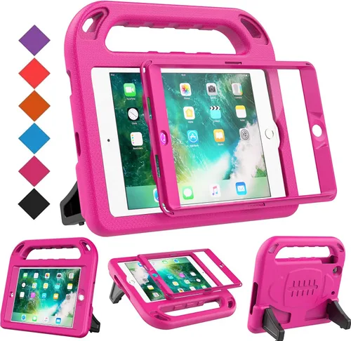 Vista 10 de BMOUO Funda para iPad mini 1 2 3, iPad mini 1/2/3 para niños - Protector de pantalla integrado, a prueba de golpes, ligera, funda rígida con soporte