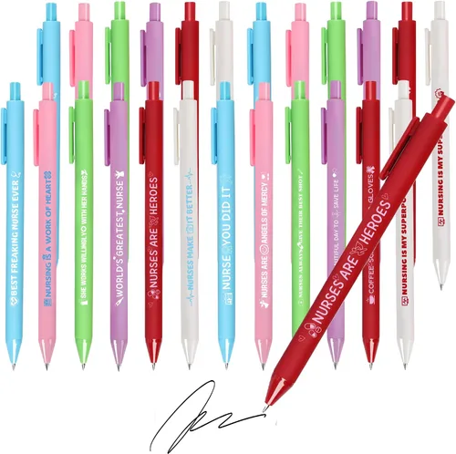 Vista 12 de 12 bolígrafos inspiradores motivacionales con citas positivas, regalos inspiradores para profesores, enfermeras, trabajadores, oficina, suministros