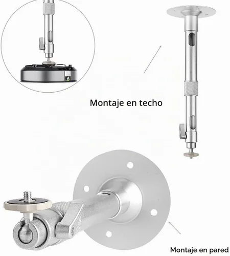 Vista 3 de Soporte de techo para proyector, soporte para proyector, soporte de montaje en pared para proyector de video extensible universal con altura