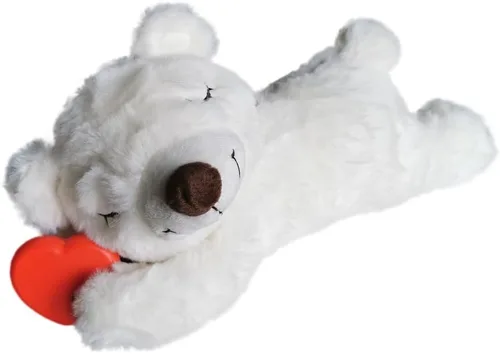 Vista 13 de HonourHope Juguete de latido del corazón para perro para aliviar la ansiedad, juguete de felpa suave para mascotas, juguete calmante
