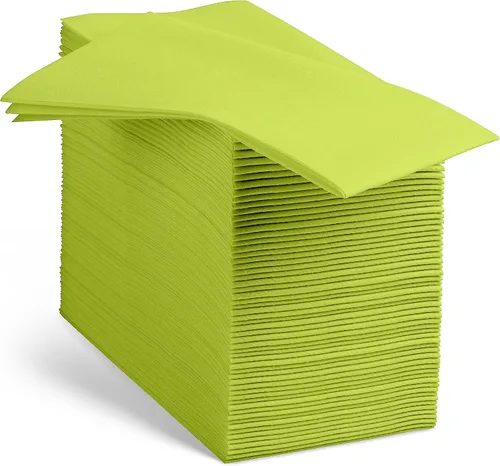 Vista 12 de 100 servilletas de papel de color beige con tacto de lino, suaves y absorbentes, para cocina, fiesta, boda, baño o cualquier ocasión (paquete de 100)