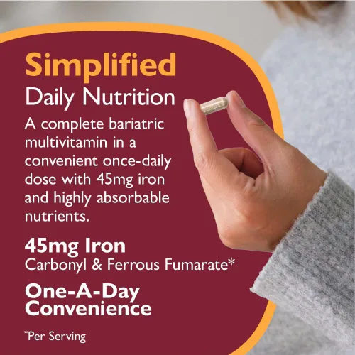 Vista 8 de Celebrate Vitamins CelebrateONE 45, 45 mg de hierro, multivitamínico bariátrico una vez al día, vitaminas y minerales esenciales, bypass gástrico