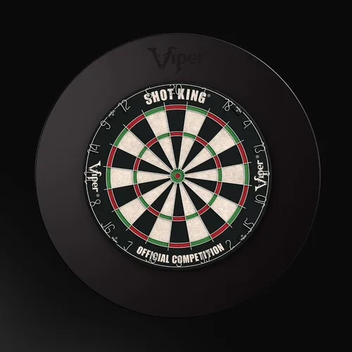 Vista 9 de Viper Guardian Dartboard Surround, Steel-Tip Bristle Wall Protector Negro