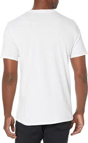 Vista 2 de Karl Lagerfeld Paris Men's Stack Striped Logo Crewneck Short Sleeve Solid T-Shirt