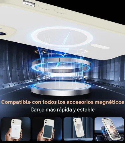 Vista 6 de SPIDERCASE Funda magnética translúcida diseñada para iPhone 11, con 2 protectores de pantalla de vidrio templado, antihuellas, para iPhone 11 de 6.1