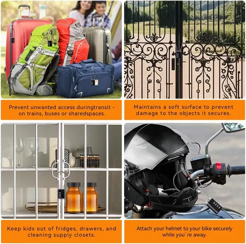Vista 7 de SEPOX® Versátil Juego de Candado de Viaje de 12 Piezas con Combinación de 4 Dígitos Reajustable para Equipaje – Configuración de Contraseña Propia