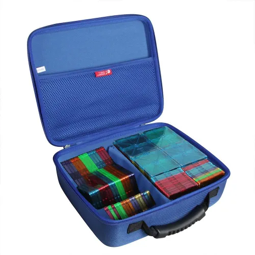 Vista 7 de Hermitshell Estuche rígido de viaje para PicassoTiles 100 piezas Set 100pcs Magnet Building Tiles (negro)