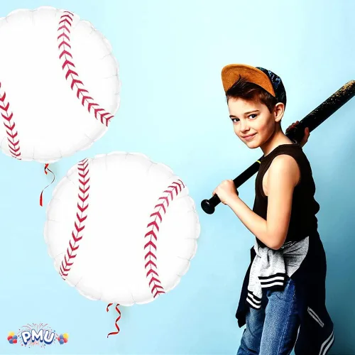Vista 5 de PMU Globo de béisbol de 18 pulgadas Mylar (1/Pkg) Pkg/1