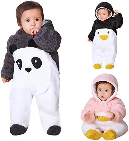Vista 3 de Gaorui Traje de bebé recién nacido abrigo con capucha ropa de invierno body de dibujos animados