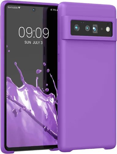 Vista 26 de kwmobile Funda Compatible con Google Pixel 6 Pro - Funda de Teléfono de Silicona TPU con Acabado Suave - Azul Caribe
