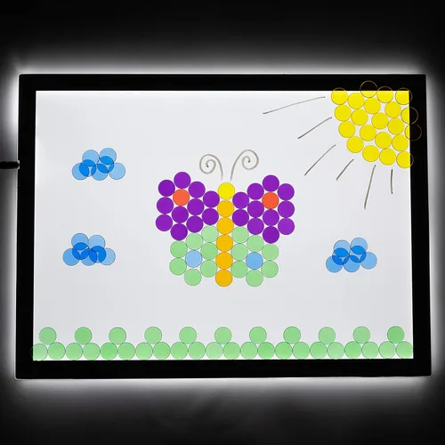 Vista 4 de edxeducation Contadores transparentes Juego de 500 Manipulativos matemáticos para niños Colores surtidos 3/4 pulgadas Contar, clasificar