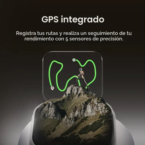Vista 4 de Cubitt VIVA Lite Smartwatch, AMOLED de 1.85 pulgadas, GPS integrado, llamadas Bluetooth, asistente VITA AI, navegación de ruta, brújula, más de 100