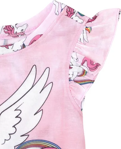 Vista 4 de The Children's Place Girls Short Sleeve Top and Pants 2 Piece Pajama Sets 2-Pack