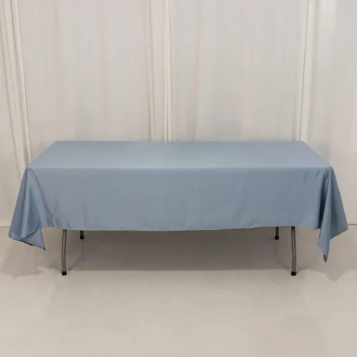 Vista 112 de Efavormart - Mantel rectangular de satén sin costuras, color azul polvoriento, 60 x 126 pulgadas Azul empolvado