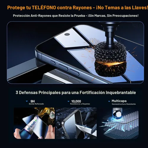Vista 4 de OneFish Protector de pantalla de privacidad para iPhone 16 Pro Max [6.9 pulgadas], protección de borde de bolsa de aire, película de vidrio templado