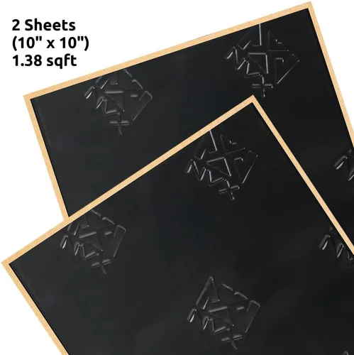 Vista 4 de NVX Stealth Black SDBSK2 - Alfombrilla amortiguadora de sonido para automóvil, 90 mil de grosor, 1.38 pies cuadrados, amortiguador de sonido