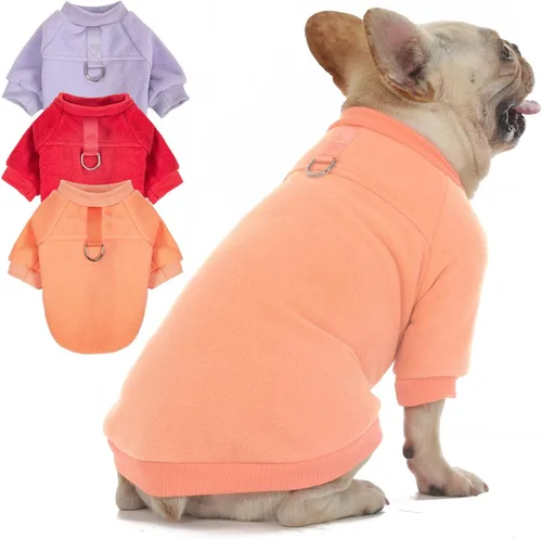 Vista 13 de ChiDogz Ropa para gatos y perros Ropa para perros y gatos Sudadera elástica y cálida para perro, suéter para cachorros y gatos con correa