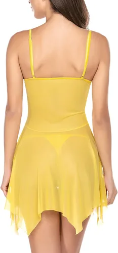 Vista 7 de Avidlove - Babydoll para mujer, prenda ajustada de encaje, ropa de dormir, prendas estilo Boudoir, ropa intima femenina disponible en tallas