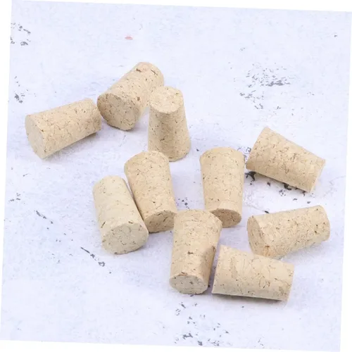 Vista 8 de Elegantes tapones de madera para botellas de vino, 10 unidades, tapones de corcho natural para vino Beige Straight Cork Design, Maintains Natural