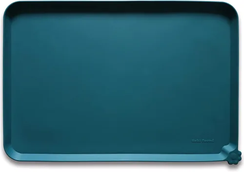Vista 9 de Hoki Found - Bandeja de silicona para comederos de perros y gatos, tapetes impermeables para comida y agua, color caramelo