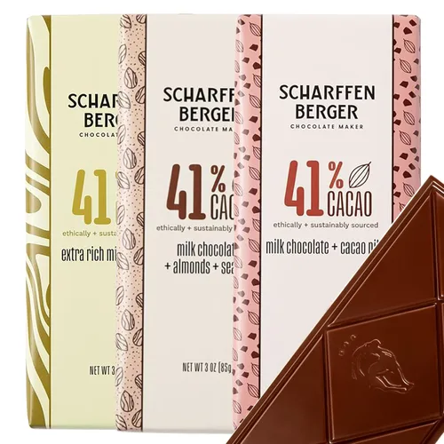Vista 22 de Scharffen Berger Barra de Chocolate (3 onzas, paquete de 6) – Barra de chocolate negro semidulce, 62% de cacao, sin gluten, barras de chocolate
