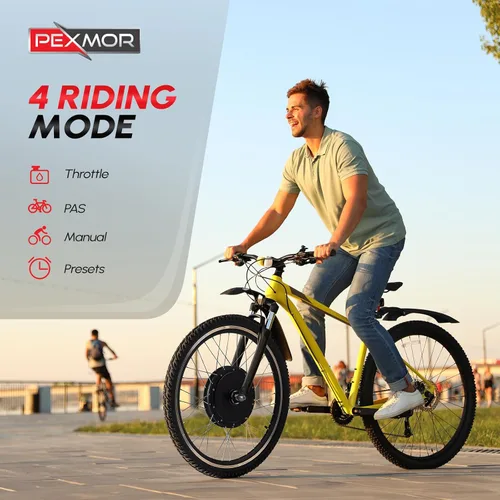 Vista 6 de PEXMOR Kit de conversión de bicicleta eléctrica, kit de conversión de bicicleta eléctrica de 36 V, 750 W, 24 pulgadas20 pulgadas, rueda delantera