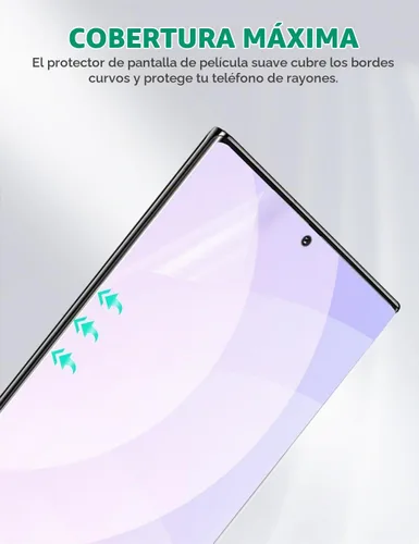 Vista 2 de apiker Paquete de 4 protectores de pantalla compatibles con Samsung Galaxy Note 10 Plus Sensor de huellas dactilares de soporte de película de TPU
