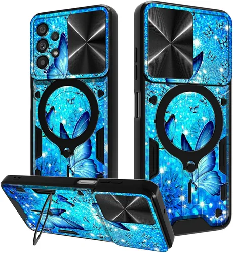 Vista 49 de Funda para Samsung Galaxy A03S de 6.5 pulgadas, funda protectora resistente con función atril giratorio de 360 grados, funda protectora resistente