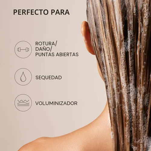 Vista 5 de OUAI Champú para Cabello Fino Tamaño de Viaje - Champú Voluminizador con Queratina Fortalecedora, Biotina y Aceite de Semilla de Chía para Cabello