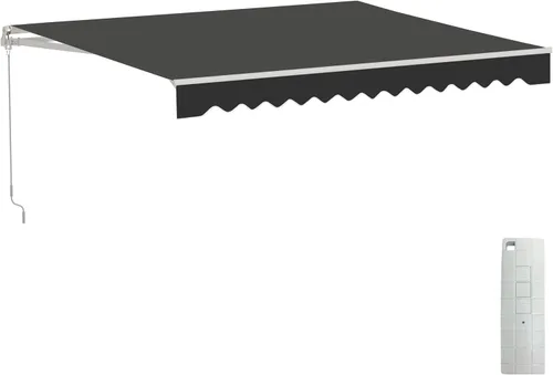 Vista 33 de Toldo Aleko retráctil, motorizado, para patio Gris
