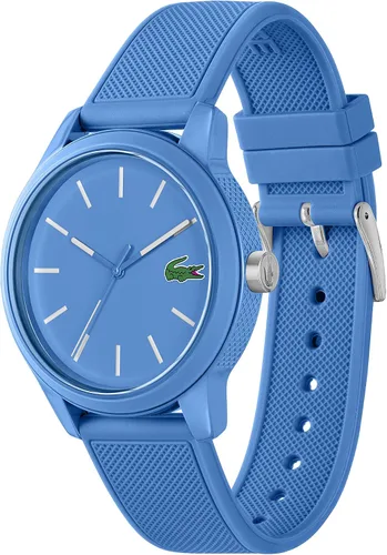 Vista 2 de Lacoste. 12.12 Reloj de cuarzo de plástico y silicona para hombre, color azul (modelo 2011193), Azul
