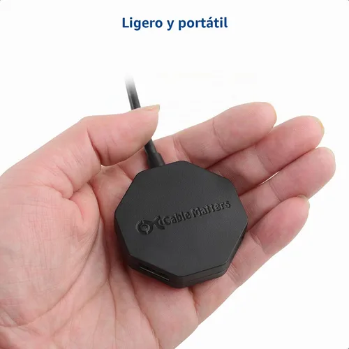 Vista 5 de Cable Matters Hub USB 3.0 Ultra Mini de 4 puertos, cable de 4 pies
