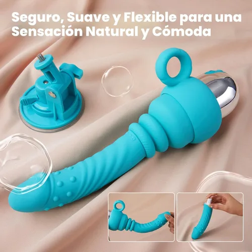 Vista 6 de MOMONII Control de aplicación de la máquina de los juguetes sexuales del Turquesa