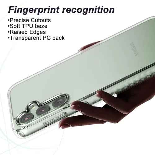 Vista 3 de Foluu Funda delgada para Samsung Galaxy S23 FE 2023, parte trasera de policarbonato duro y parachoques de TPU suave, funda protectora a prueba