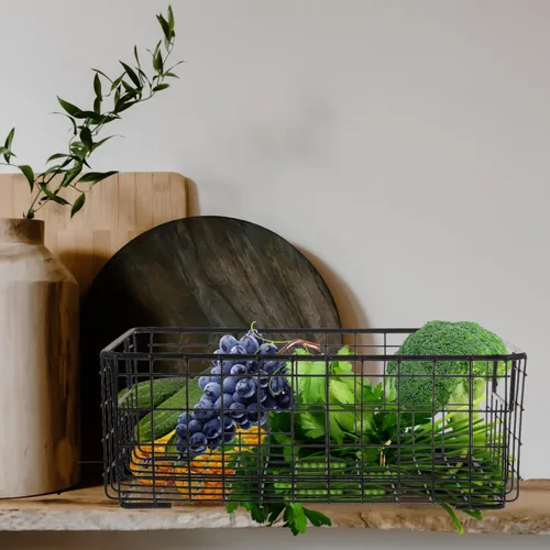 Vista 5 de Luxshiny Cesta de frutas de cocina con gradas Cesta de almacenamiento de verduras de frutas que cuelga para la cocina