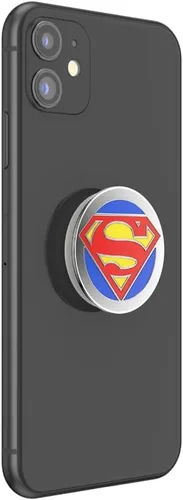 Vista 3 de PopSockets Agarre para teléfono con soporte expandible, empuñaduras de CC esmaltadas - Esmalte Superman
