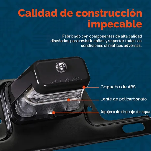Vista 2 de True Mods - Luz LED negra para placa de matrícula para remolque de barco [montaje de soporte de acero] [DOT FMVSS 108] [SAE L] 12 V CC impermeable